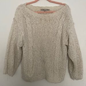 Joan Harper vintage white boucle sweater